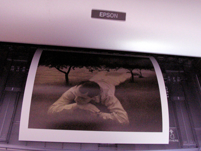 Remeber the sketch from June 3?  Here`s how it came out of the printer.