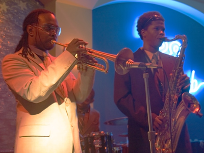 At yesterday`s July 4th parade in the Oregon District, I happened to meet this trumpet player.