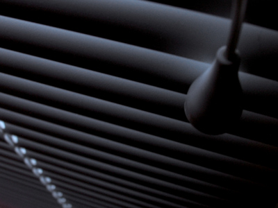 When all else fails, shoot the living room blinds.