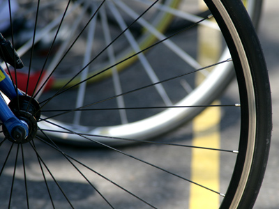 The racers were closely packed at the start.