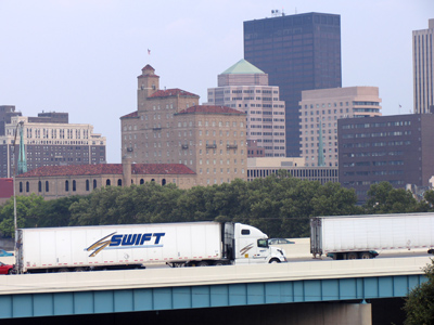 Interstate 75 through downtown Dayton:  not swift.