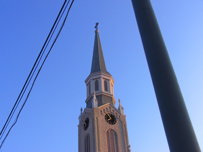 A few feet from this spot, someone at a bus stop asked me what time it was.