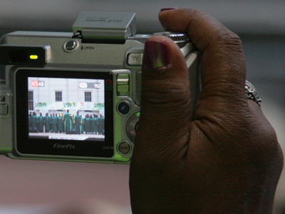 The Wilberforce University choir, in someone else`s camera.