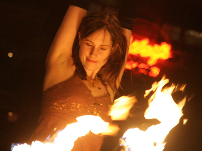 Street performer in the Oregon District.