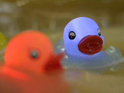 This was my first baby shower, so I can`t say for sure if it`s normal to have blinking ducks floating in the punch.