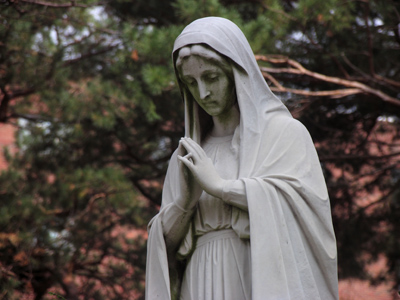 Mary outside Marycrest.