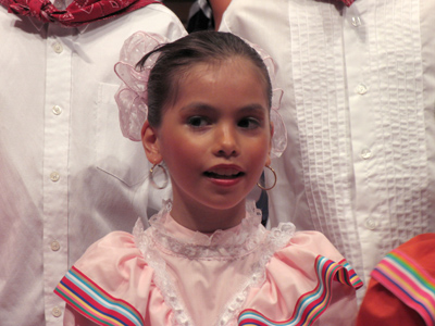 After dancing:  posing for pictures.