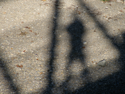 Photographer on bridge.