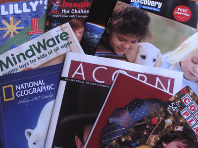 Nine catalogs in today`s mail.  I feel like putting a trash bag inside my mailbox just to save time.