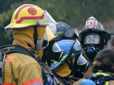 Where there`s smoke, there are firefighters.