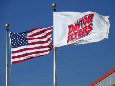 The flag of the United States of America should be at the center and at the highest point of the group when a number of flags of States or localities or pennants of societies are grouped and displayed from staffs. UNITED STATES CODE TITLE 4 CHAPTER 1