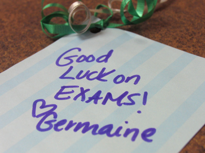 The library stays open 24 hours during exam week so students can study.