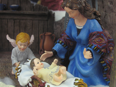 And she brought forth her firstborn son, and wrapped Him in swaddling clothes, and laid Him in a manger; because there was no room for them in the inn. LUKE 2:7