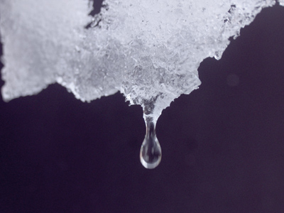 I took fifty-two pictures of this melting snow.  This is presumably the best one.