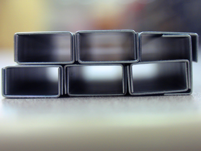 Staples on the desk -- indoors.