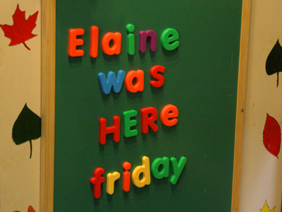 Missed her by one day.