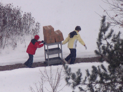 When the weather is this cold, it`s best to keep moving.