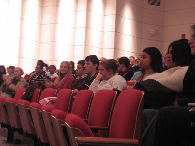 While he played, the students TRIED to clap along:  ten beats per measure, clap on beats 1, 6 and 7.