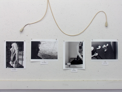 Four photos with string.