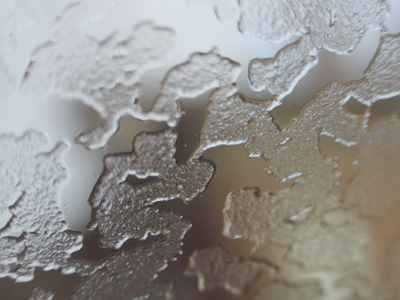 Plate tectonics on my windshield.