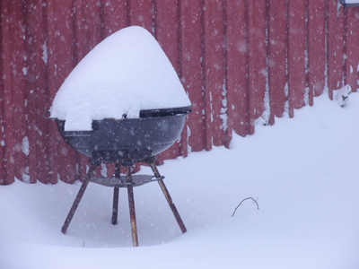 A night of snowfall - Elevates the humble hill - Into a mountain.