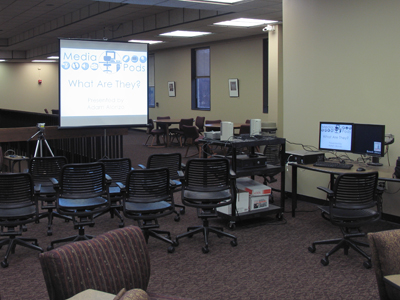 I gave a technology demonstration today.  Eventually there were people in the chairs.