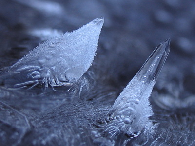 The first day of spring, and my car is covered with icy stalagmites.