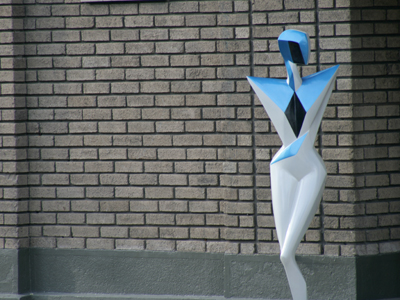 Standing around Fifth Street.