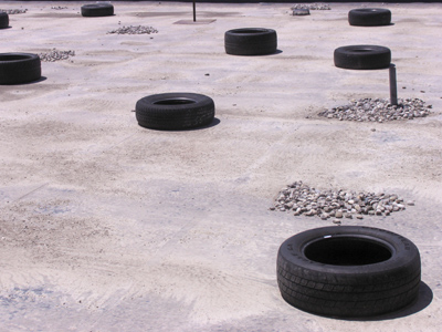 Roofing project or modern art?