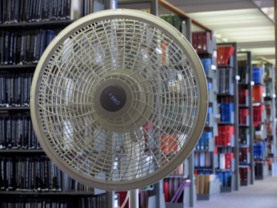 No air conditioning in the library.  We`re going home early.