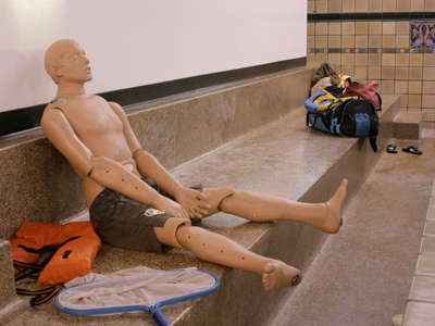 Very few men participate in synchronized swimming.