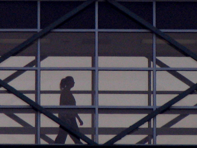 High above the city streets.