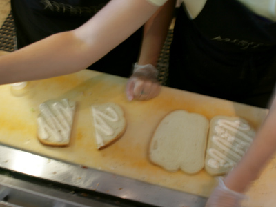 My lunch in progress.