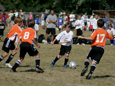 Only wimps pass.  Real players dribble through.