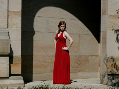 Normally I don`t make people pose in the blazing sun, but that arch and shadow were too good to pass up.