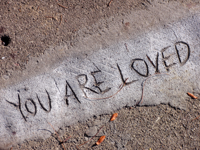I walked home by a different route today and discovered some encouraging words . . . 