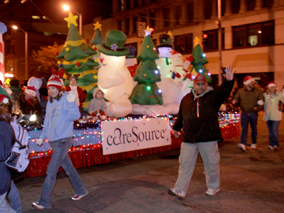 Dayton`s first-ever nighttime parade.