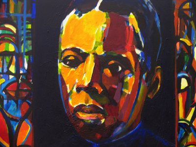 Paul Laurence Dunbar, painted by Curtis Barnes, Sr.