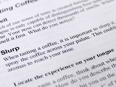 Seriously:  from a Starbucks employee training manual.