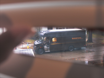 Christmas eve delivery of a special present for a special person:  a new camera lens for me.