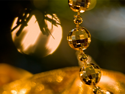 Deep inside the Christmas tree.