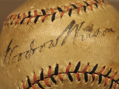 I never knew Woodrow Wilson played baseball.