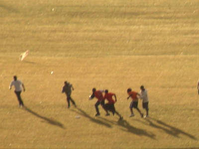 Sunny skies at 5:16pm, thanks to the savage wind that blew away the clouds.