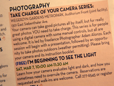 Are you coming to my photography workshop next month?