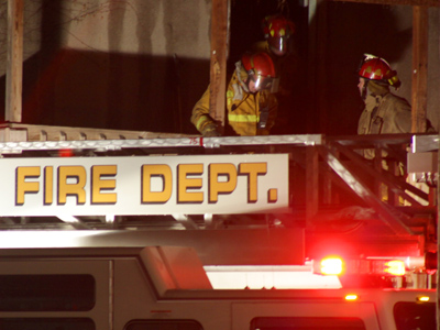 While I was in photo class, I missed a good photo opportunity on my own street.  By the time I got home, it was all over but the dripping.