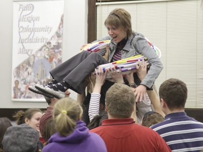 She was being honored, but that doesn`t mean she wasn`t scared.