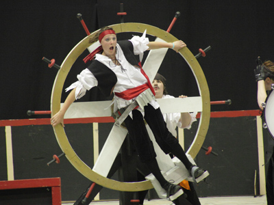 However, interest in percussion is not as high as that of color guard.  Even the final rounds draw small crowds.