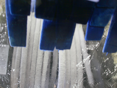 Driving through a car wash is like being swallowed by a Muppet.