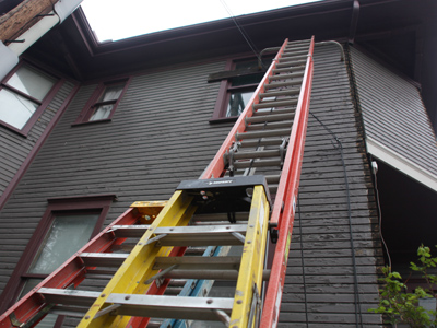 When repairs and repainting are done, I will no longer live in a grape-colored house.