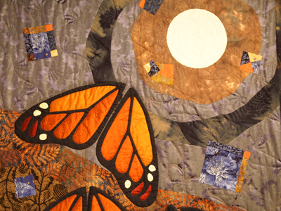 Scenes from a gallery, `Monarch Moon` by Kay Hissong.